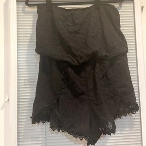 Black Free People Strapless Romper